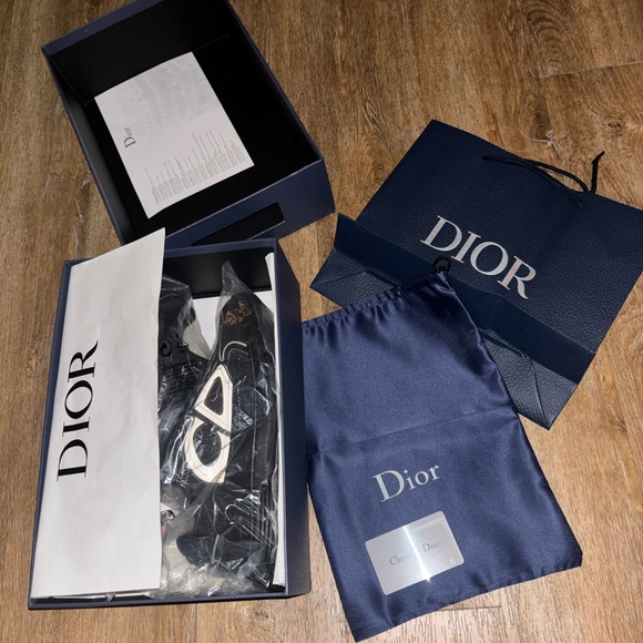 Dior Black and White Sneakers with Iconic Detailing